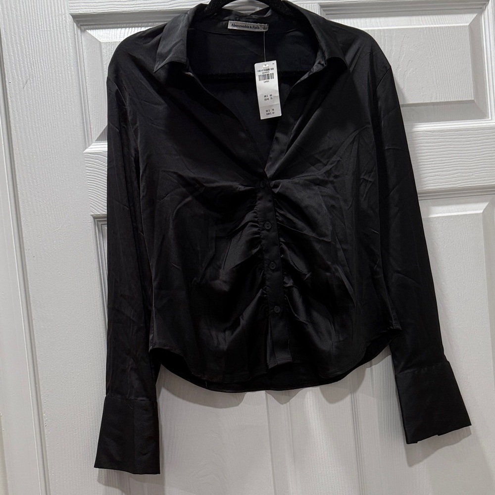 Abercrombie & Fitch Black Button Down Shirt
